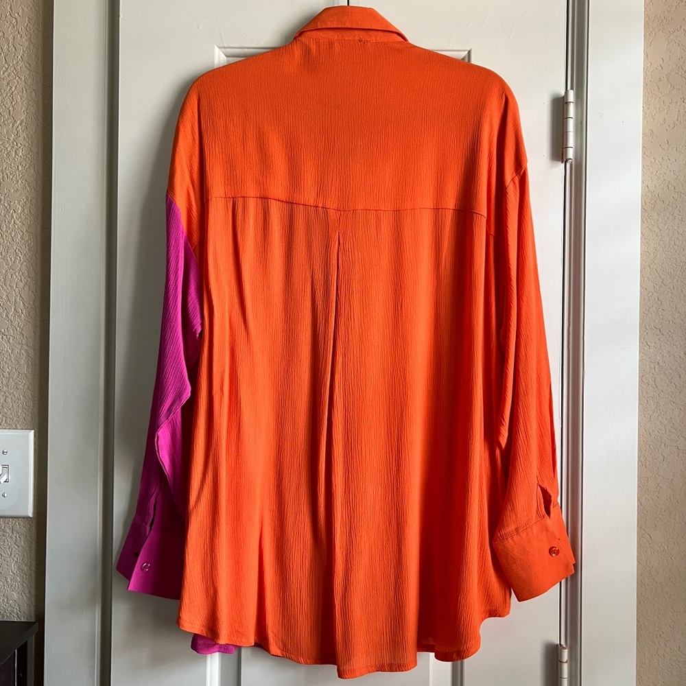 Carina Block Color Button up Blouse - Picture 3 of 3